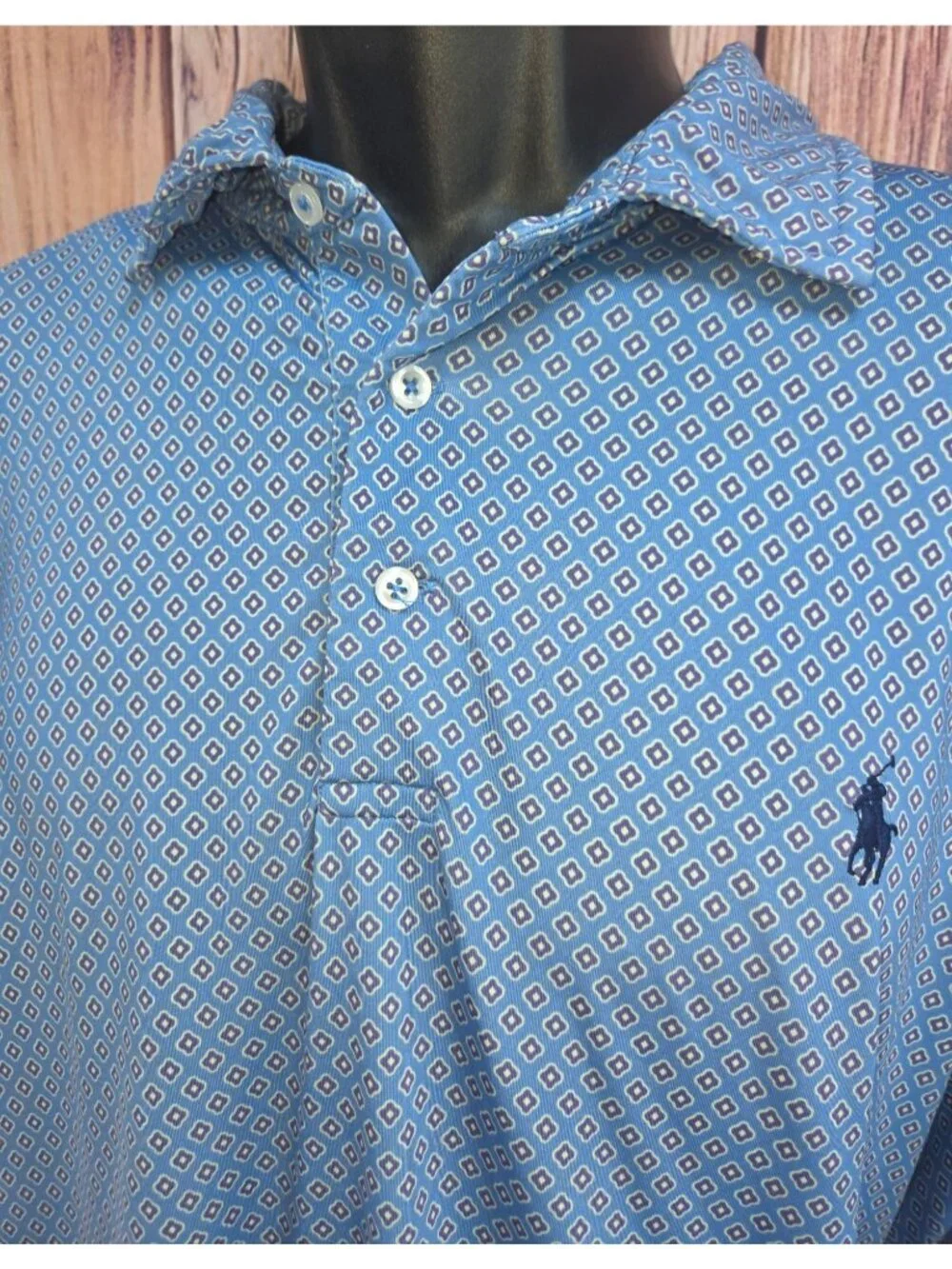Polo Ralph Lauren Performance Blue Diamond Polo Size XL
